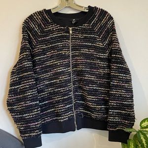 H&M Multicolored Sparkly Bomber Jacket